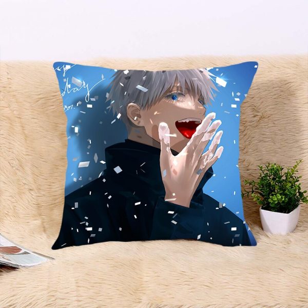 Anime Jujutsu Kaisen Fabric Pillow Cases Sofa Cushion Christmas Home Decoration 2021 NEW Christmas Ornaments New 1 - OFFICIAL ®Jujutsu Kaisen Merch