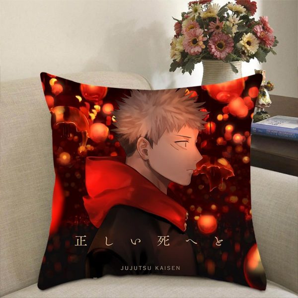 Anime Jujutsu Kaisen Fabric Pillow Cases Sofa Cushion Christmas Home Decoration 2021 NEW Christmas Ornaments New - OFFICIAL ®Jujutsu Kaisen Merch