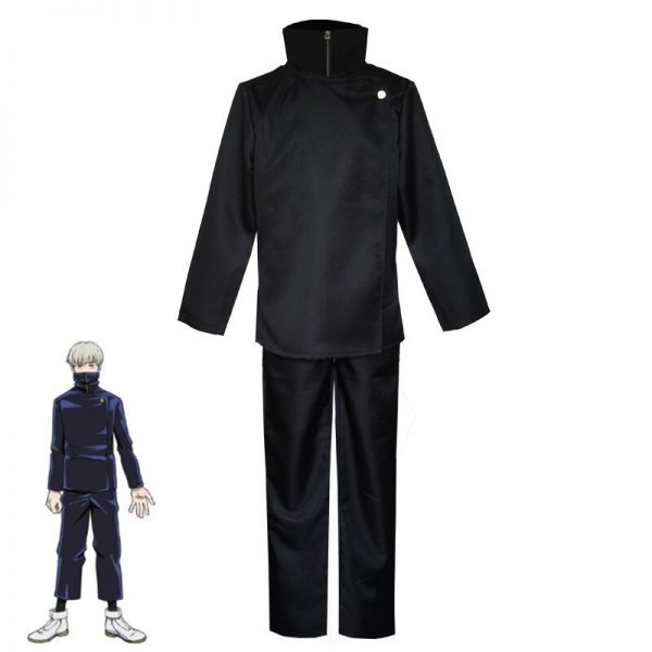 Hot New Anime Jujutsu Kaisen Toge Inumaki Cosplay Costume Fight Suit Short Straight Light Gray Wig 2 - OFFICIAL ®Jujutsu Kaisen Merch
