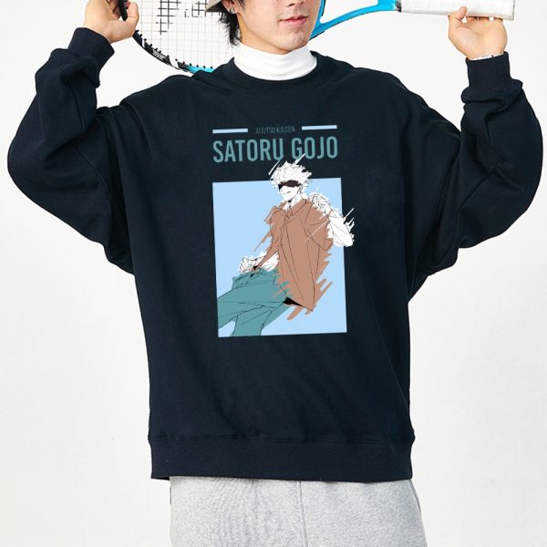 Satoru Gojo Anime Printed Sweatshirts Man 2021 Trendy Fashion Hoodies Comic Jujutsu Kaisen Harajuku Hip Hop 1 - OFFICIAL ®Jujutsu Kaisen Merch