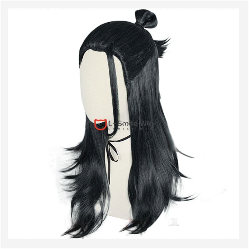 2 Styles Anime Jujutsu Kaisen Cosplay Wig Suguru Geto Kenjaku Black Hair Cosplay Wig Synthetic Party Cosplay Wigs Wig Cap