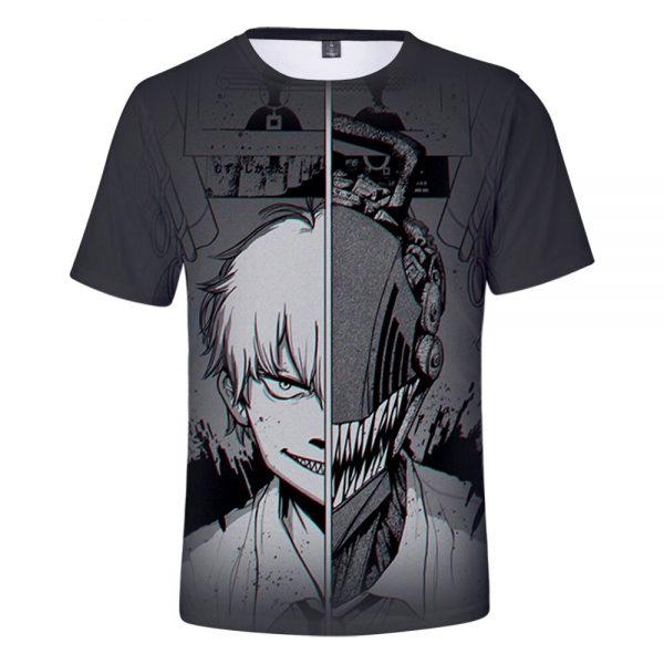 2021 Anime Chainsaw Man 3D Print T shirts Women Men Fashion Summer Short Sleeve T Shirts 1 - OFFICIAL ®Jujutsu Kaisen Merch