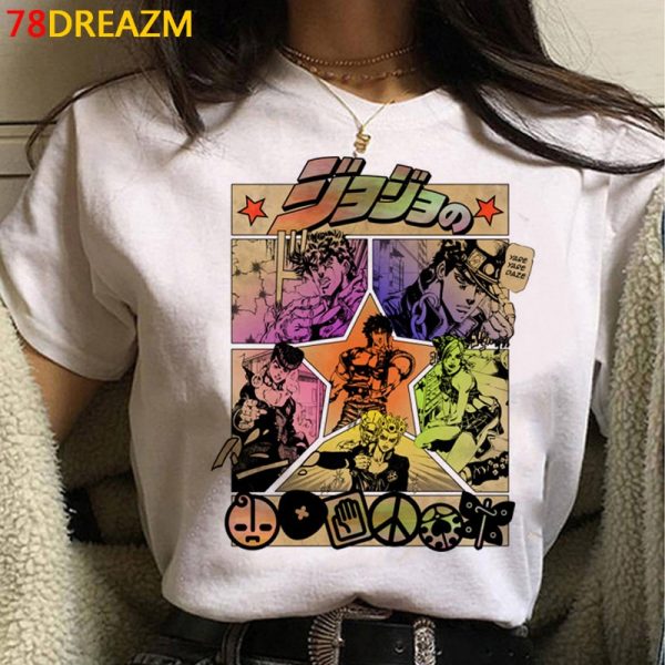 Japanese Anime Jojo Bizarre Adventure T Shirt Men Summer Tops Funny Cartoon T shirt Streetwear Fashion 1 - OFFICIAL ®Jujutsu Kaisen Merch